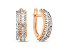 Серьги c фианитами