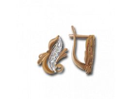 ЗОЛОТЫЕ СЕРЬГИ С ФИАНИТАМИ