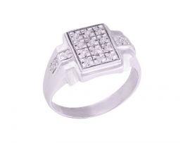 СЕРЕБРЯНАЯ ПЕЧАТКА С ФИАНИТАМИ