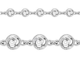 Серебряный браслет с фианитами