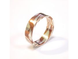 кольцо «Мокуме Гане», серебро, медь