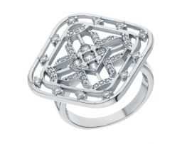 СЕРЕБРЯНОЕ КОЛЬЦО С ФИАНИТАМИ