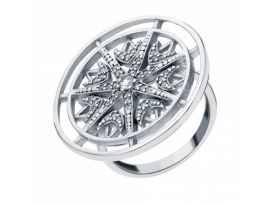 СЕРЕБРЯНОЕ КОЛЬЦО С ФИАНИТАМИ