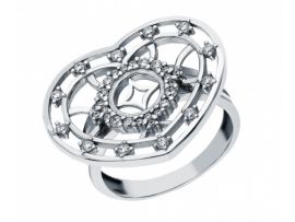 СЕРЕБРЯНОЕ КОЛЬЦО С ФИАНИТАМИ