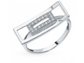 СЕРЕБРЯНОЕ КОЛЬЦО С ФИАНИТАМИ