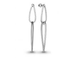 СЕРЕБРЯНЫЕ СЕРЬГИ С ФИАНИТАМИ