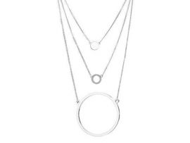 МНОГОСЛОЙНОЕ КОЛЬЕ ИЗ СЕРЕБРА КРУГИ