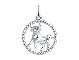 СЕРЕБРЯНАЯ ПОДВЕСКА ЗНАК ЗОДИАКА «ТЕЛЕЦ»