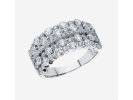 СЕРЕБРЯНОЕ КОЛЬЦО С ФИАНИТАМИ