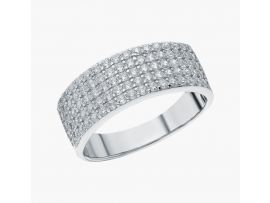СЕРЕБРЯНОЕ КОЛЬЦО С ФИАНИТАМИ