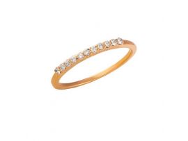 ЗОЛОТОЕ КОЛЬЦО С ФИАНИТАМИ Swarovski