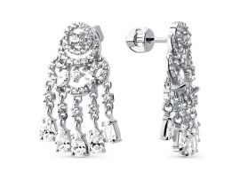 СЕРЕБРЯНЫЕ СЕРЬГИ С ФИАНИТАМИ