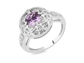 ЗОЛОТОЕ КОЛЬЦО С АМЕТИСТОМ