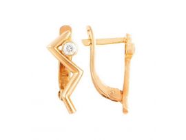 ЗОЛОТЫЕ СЕРЬГИ С ФИАНИТАМИ