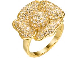 СЕРЕБРЯНОЕ КОЛЬЦО В ПОЗОЛОТЕ С ФИАНИТАМИ