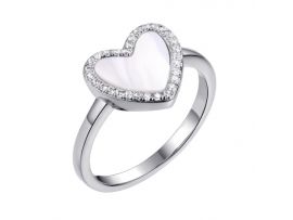 СЕРЕБРЯНОЕ КОЛЬЦО С ПЕРЛАМУТРОМ И ФИАНИТАМИ
