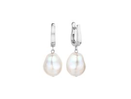 СЕРЬГИ ИЗ СЕРЕБРА С БАЧЁРНЫМ ЖЕМЧУГОМ