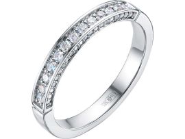 КОЛЬЦО ИЗ БЕЛОГО ЗОЛОТА С БРИЛЛИАНТАМИ