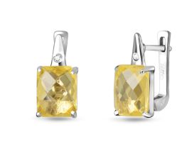 СЕРЬГИ СЕРЕБРЯНЫЕ С ФИАНИТОМ