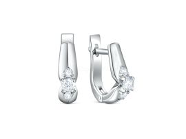 СЕРЬГИ СЕРЕБРЯНЫЕ С ФИАНИТАМИ