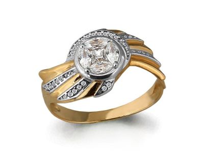 ЗОЛОТОЕ КОЛЬЦО С ФИАНИТАМИ