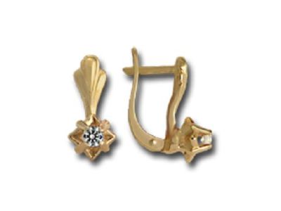 ЗОЛОТЫЕ СЕРЬГИ С ФИАНИТАМИ