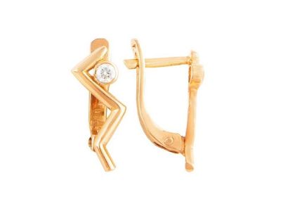 ЗОЛОТЫЕ СЕРЬГИ С ФИАНИТАМИ